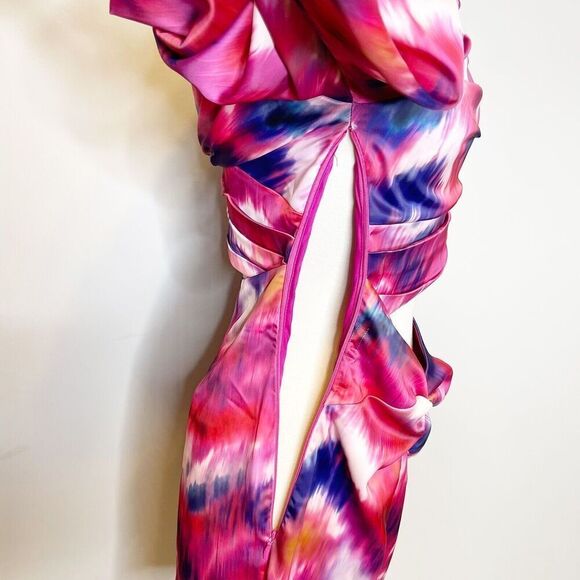 Lovers and Friends Small Santa Monica Dress Barbie Pink Tie Dye Cut Out REVOLVE - Picture 6 of 8